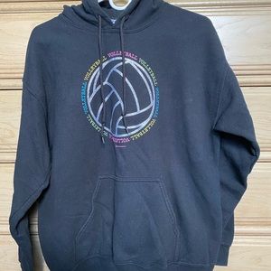 Black Volleyball Hoodie